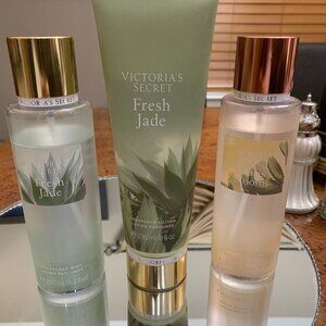 Victora's Secret Bundle Fresh Jade Lotion & Fragrance Mist & Oasis Blooms